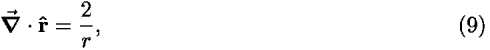 [bold del]-vector  � <b>r-hat </b> = (2/<i>r</i>),