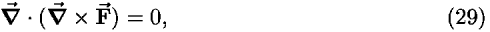 [bold del]-vector  � ([bold del]-vector  � <b>F-vector </b>) = 0,