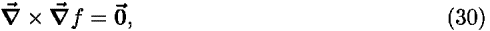 [bold del]-vector  � [bold del]-vector <i>f</i> = <b>0-vector </b>,