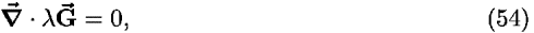[bold del]-vector  � <i>lambda</i> <b>G-vector </b> = 0,